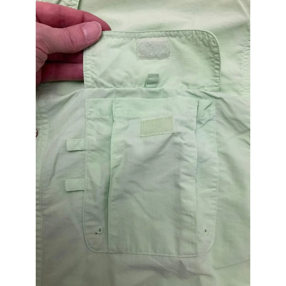 Magellan Sportswear‎ Men's Short Sleeve Button Up Shirt Light Green Size Large - Picture 5 of 12